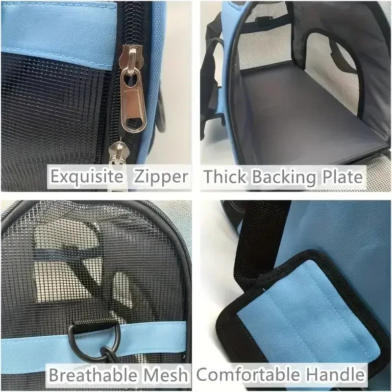 Portable Mesh Pet Carrier Bag – Comfortable Travel for Cats & Small Dogs
