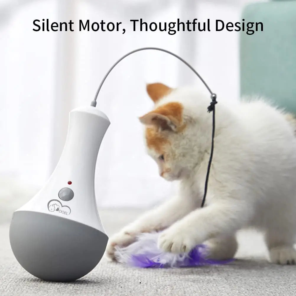 Interactive Feather Cat Toy – Fun, Automatic Indoor Play