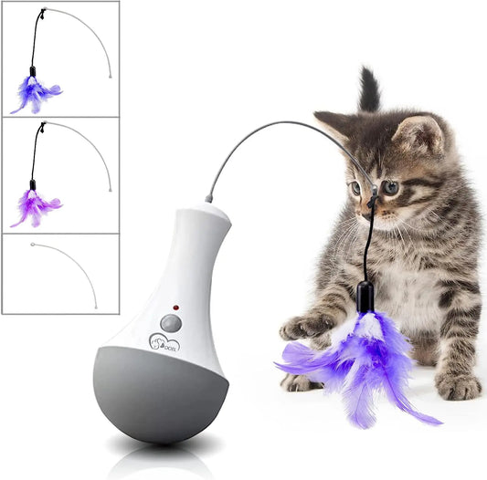 Interactive Feather Cat Toy – Fun, Automatic Indoor Play