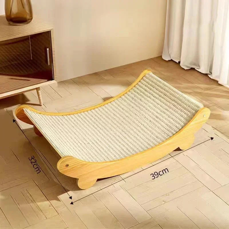 Wooden Cat Scratching Pads – Multifunctional Cat Bed & Toy