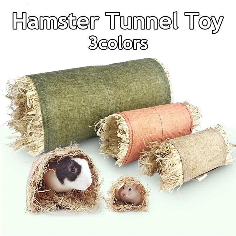 Rabbit Hideaway Toy – Grass Straw Adventure Tunnel