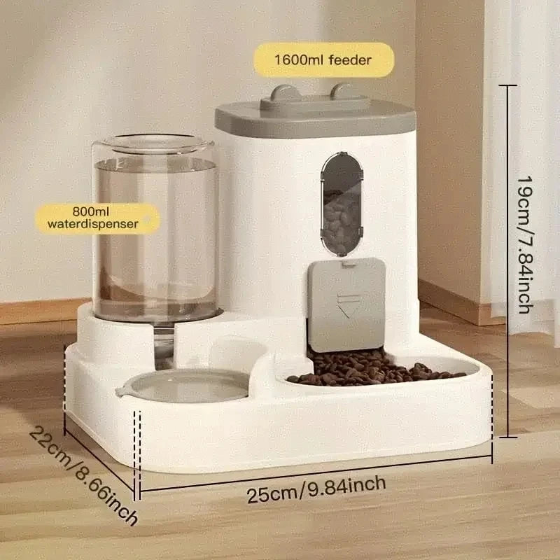 Automatic Gravity Pet Feeder & Water Dispenser Set – Hassle-Free Feeding