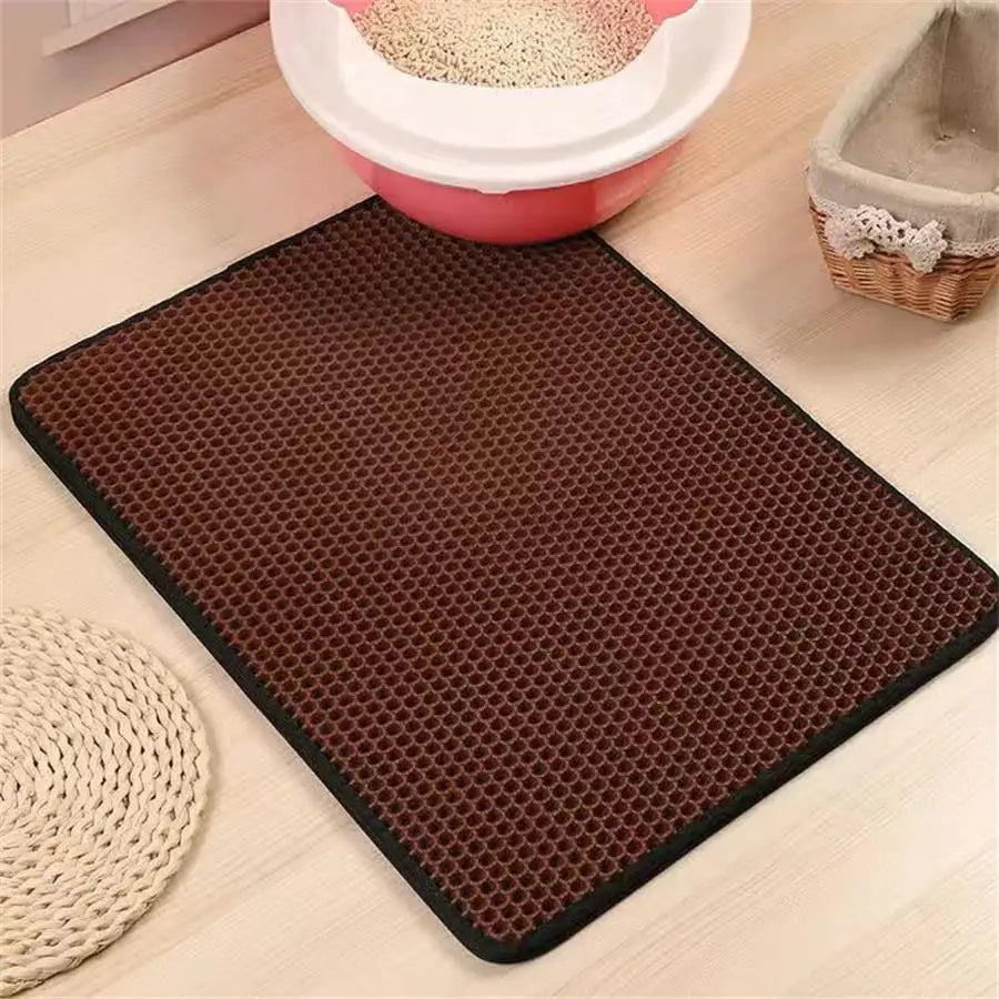 Cat Litter Mat – Waterproof Honeycomb Double-Layer Design