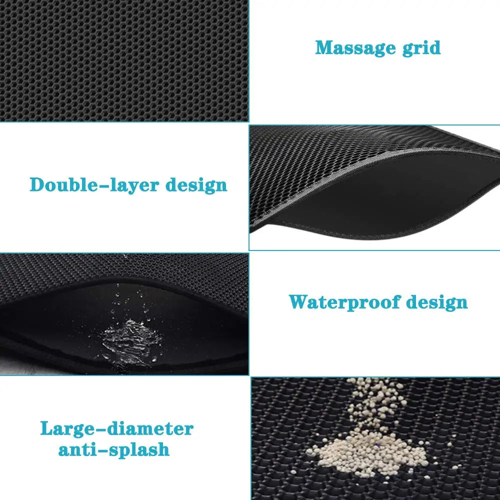 Cat Litter Mat – Waterproof Honeycomb Double-Layer Design