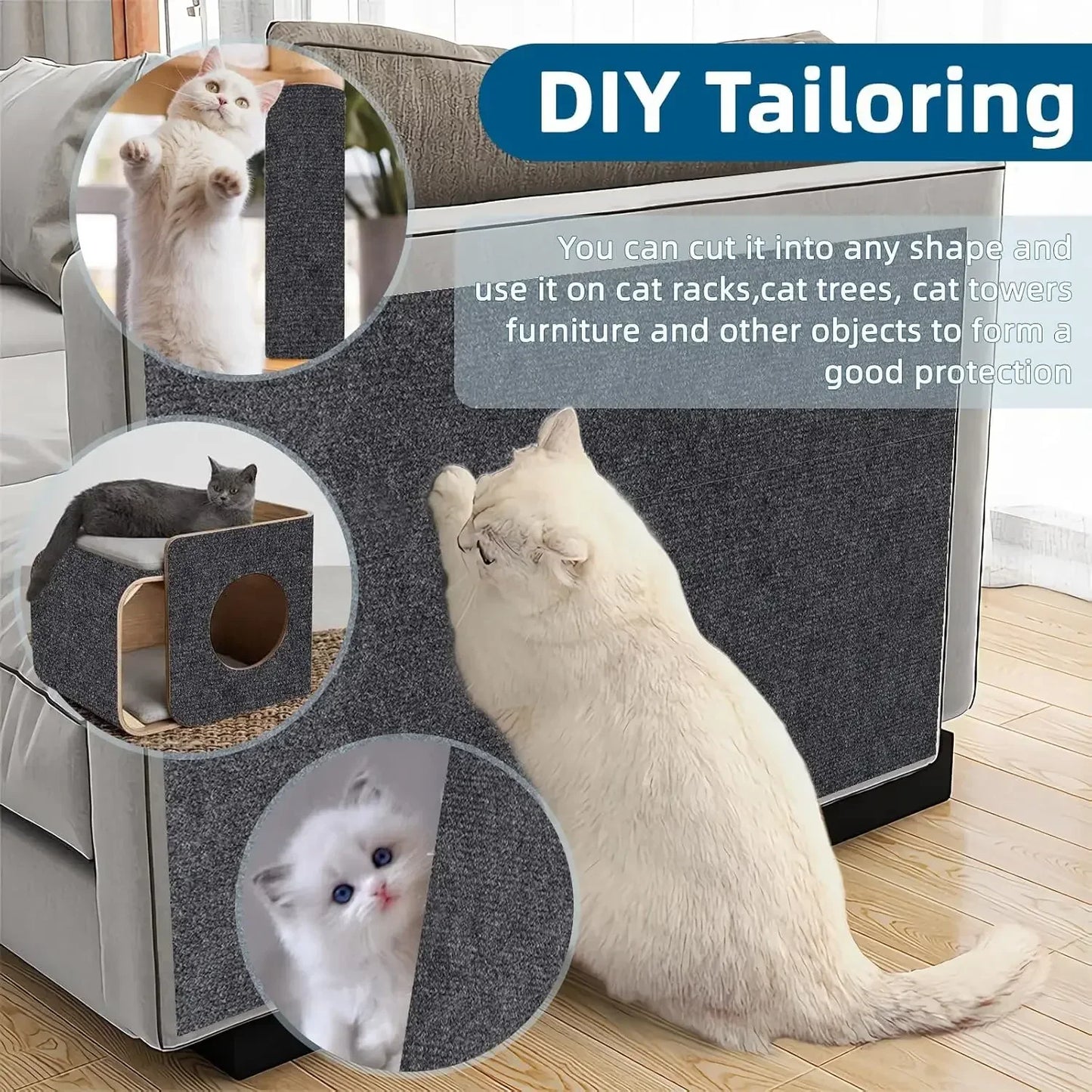 7 Colors Cat Scratcher – Sofa Protector & DIY Scratch Mat