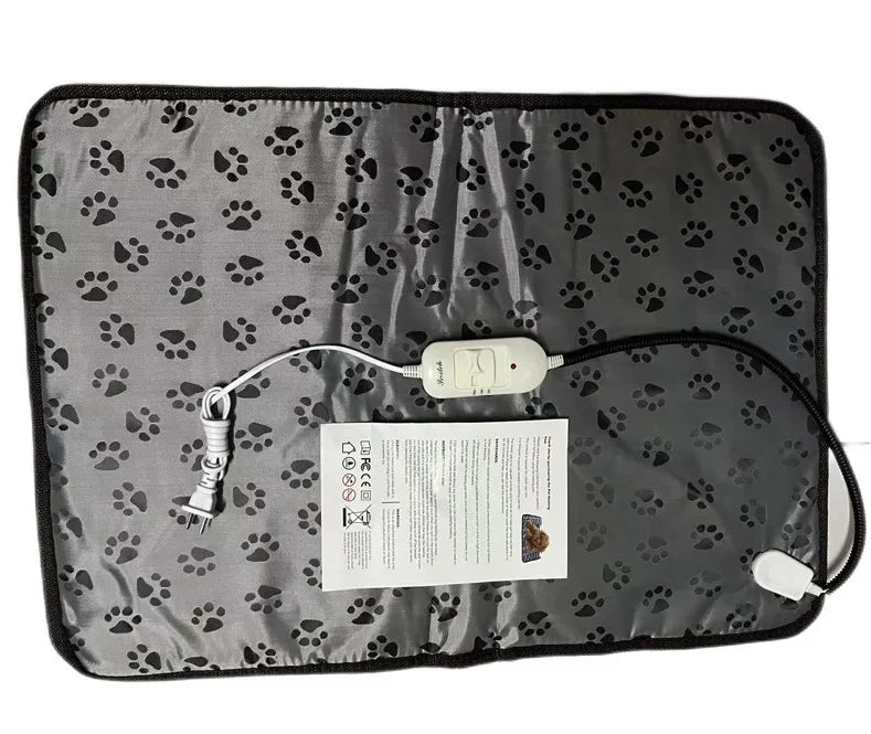 Dog Heated Mat Pet Temperature Adjustable Dog Heating Pad Waterproof Electric Heating Pad Timer Dog Sleeping Supply Waterproof