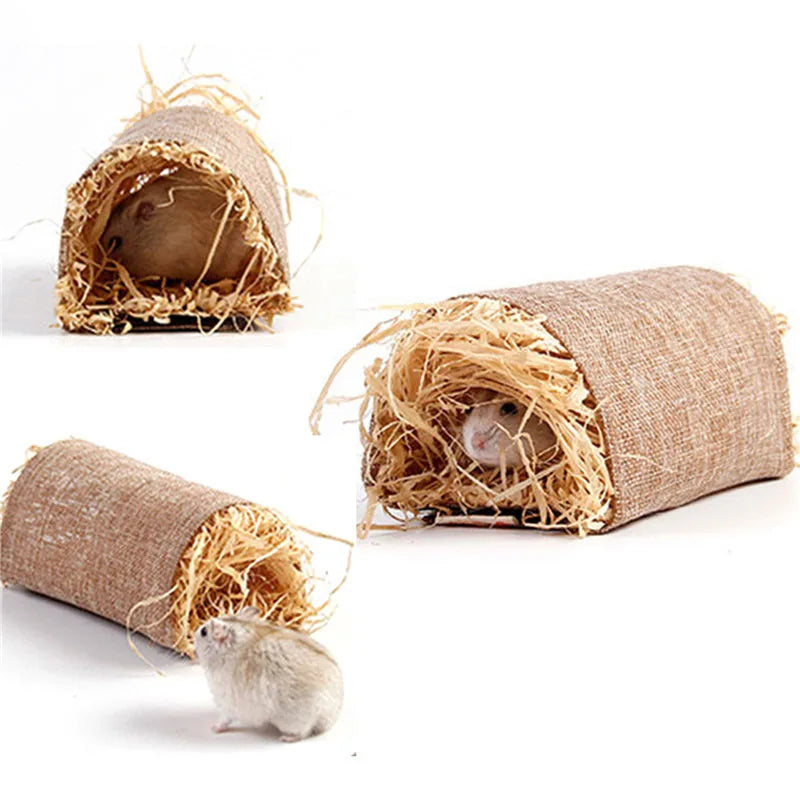 Rabbit Hideaway Toy – Grass Straw Adventure Tunnel
