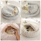 Soft Plush Pet Bed – Warm Sleeping Nest for Cats & Small Dogs