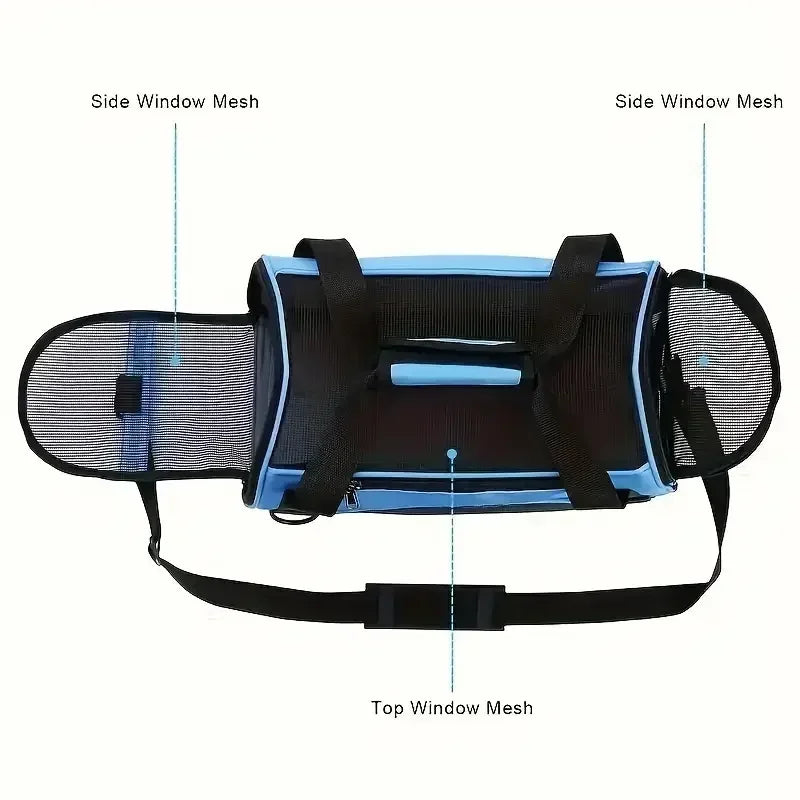 Portable Mesh Pet Carrier Bag – Comfortable Travel for Cats & Small Dogs