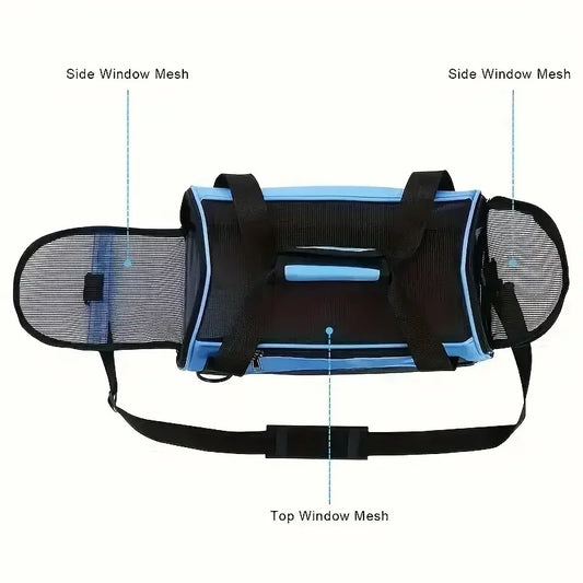Portable Mesh Pet Carrier Bag – Comfortable Travel for Cats & Small Dogs