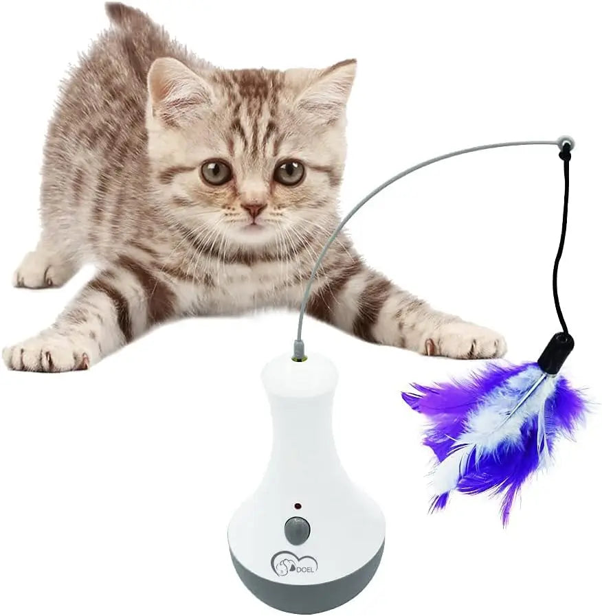 Interactive Feather Cat Toy – Fun, Automatic Indoor Play