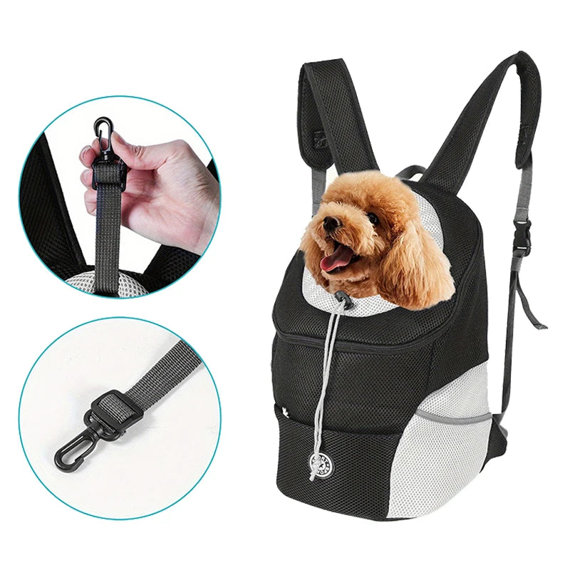Double Shoulder Outdoor Pet Carrier Bag – Comfortable Travel for Dogs