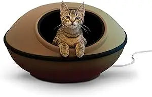 K&H Thermo-Kitty Mod Dream Pod – Heated Cat Cave Bed for Large Cats