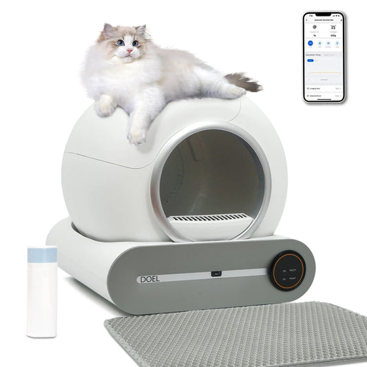 DOEL Self-Cleaning Cat Litter Box – Smart, App-Controlled Hygiene