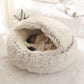 Soft Plush Pet Bed – Warm Sleeping Nest for Cats & Small Dogs