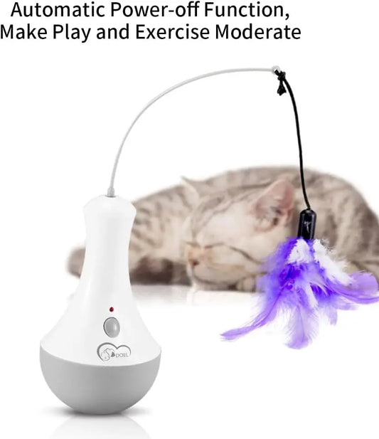 Interactive Feather Cat Toy – Fun, Automatic Indoor Play