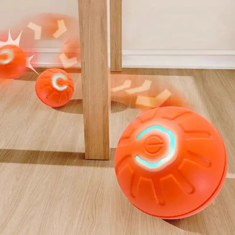 Electric Smart Pet Toy Ball Interactive Game Gravity Sensor Automatic Bouncing Bite-resistant Light Rechargeable LED Cat Dog Toy