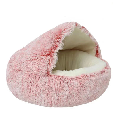 Soft Plush Pet Bed – Warm Sleeping Nest for Cats & Small Dogs