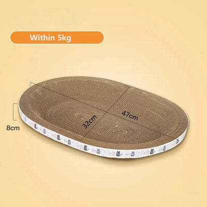Corrugated Cat Scratching Post with Catnip – Scratch-Resistant Cat Bed & Furniture Protector