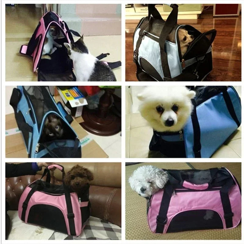 Portable Mesh Pet Carrier Bag – Comfortable Travel for Cats & Small Dogs