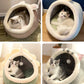Deep Sleep Cartoon Cat Bed – Foldable, Washable & Comfortable