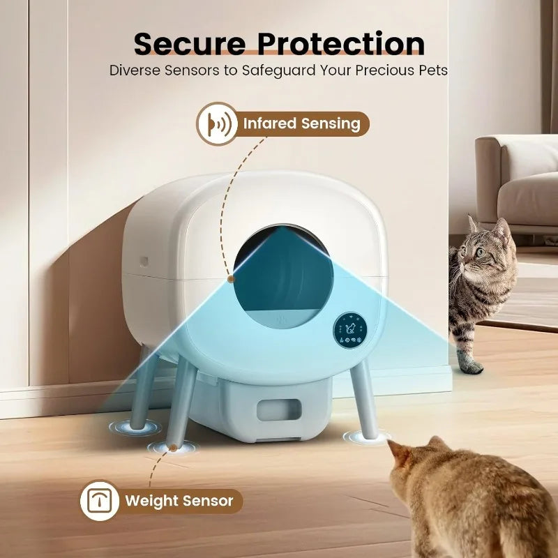 Extra-Large Automatic Self-Cleaning Litter Box – Smart, Hygienic, and Odor-Free