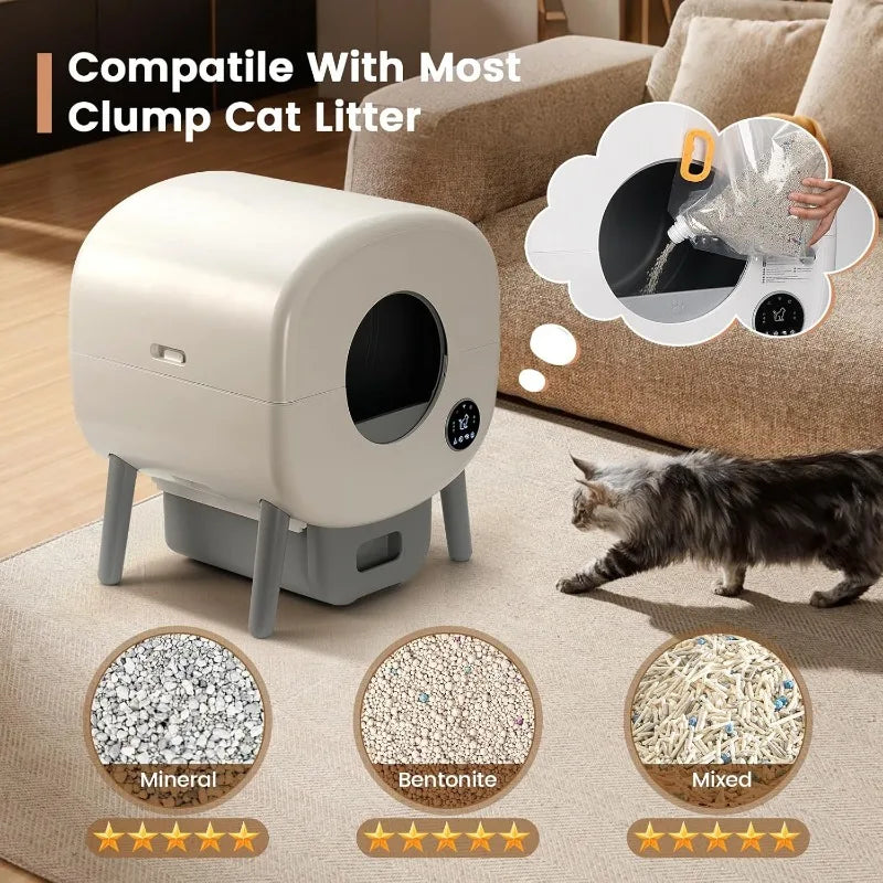 Extra-Large Automatic Self-Cleaning Litter Box – Smart, Hygienic, and Odor-Free