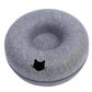 Felt Donut Cat Bed – Warm Hideaway & Interactive Tunnel for Cats