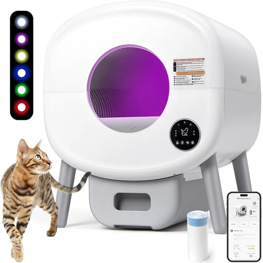 Extra-Large Automatic Self-Cleaning Litter Box – Smart, Hygienic, and Odor-Free