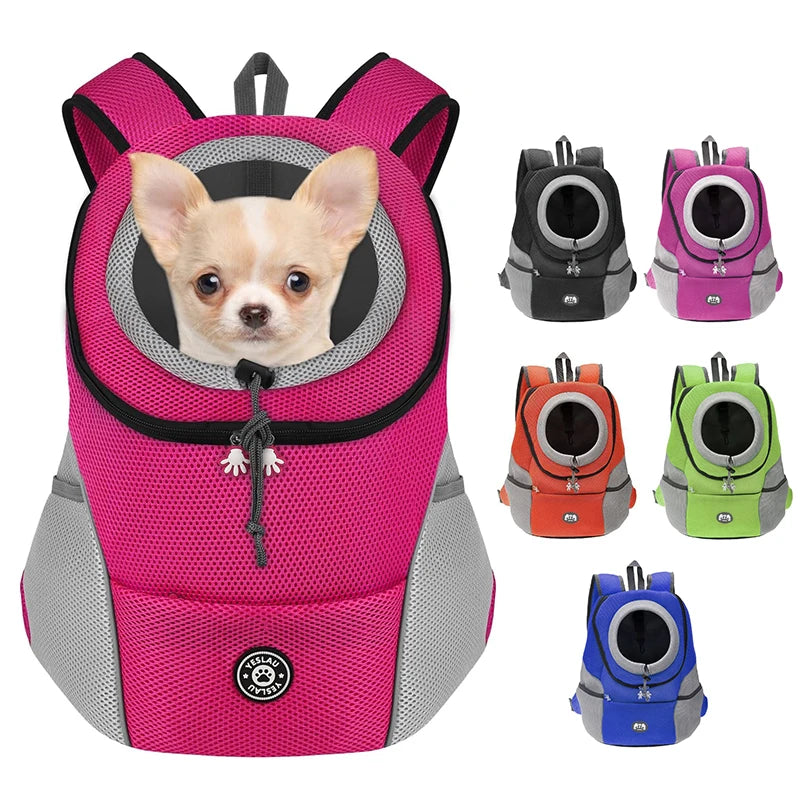 Double Shoulder Outdoor Pet Carrier Bag – Comfortable Travel for Dogs