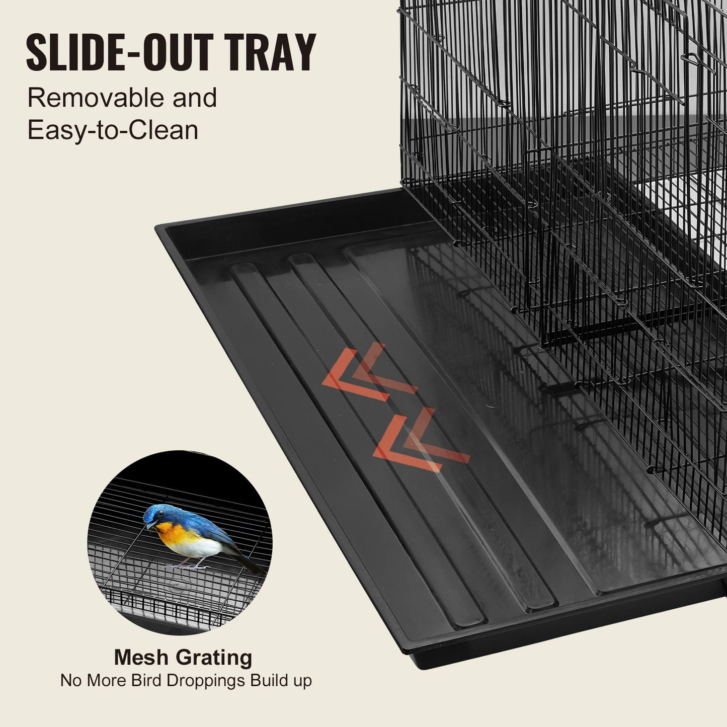 SucceBuy 30in Flight Bird Cage – Stackable & Travel-Ready