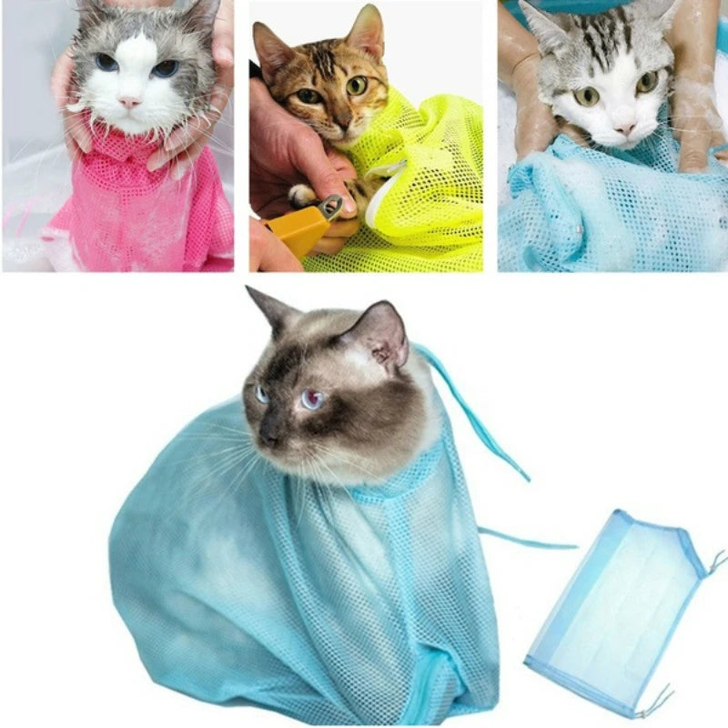 Mesh Grooming & Bath Bag – Safe, Adjustable Pet Restraint