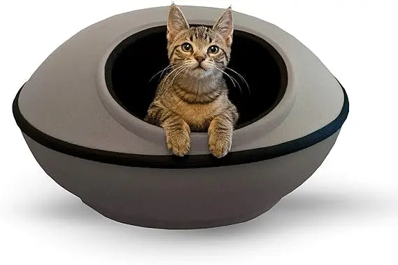 K&H Thermo-Kitty Mod Dream Pod – Heated Cat Cave Bed for Large Cats