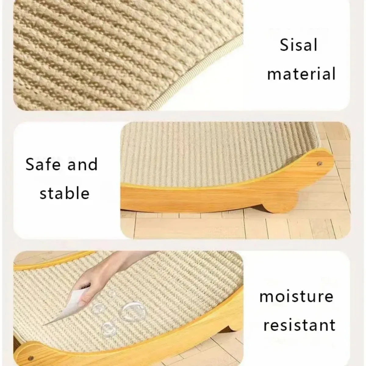Wooden Cat Scratching Pads – Multifunctional Cat Bed & Toy