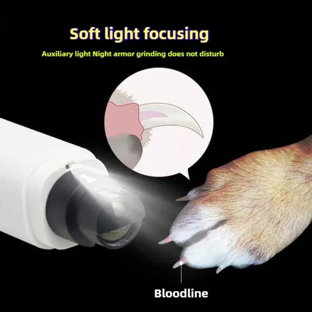 Electric Pet Nail Clipper – USB Rechargeable Nail Grinder for Dogs & Cats