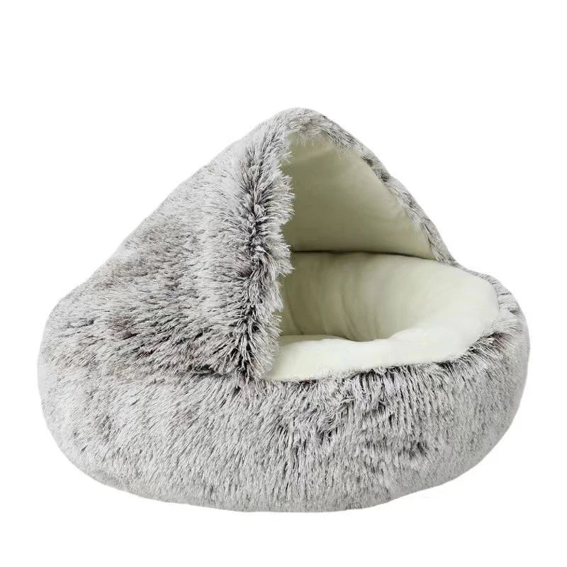 Soft Plush Pet Bed – Warm Sleeping Nest for Cats & Small Dogs