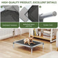 32" Heavy-Duty Chew Resistant Elevated Dog Bed, Durable Aluminum Frame Cooling Cot with Reinforced Textilene Mesh