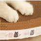 Corrugated Cat Scratching Post with Catnip – Scratch-Resistant Cat Bed & Furniture Protector