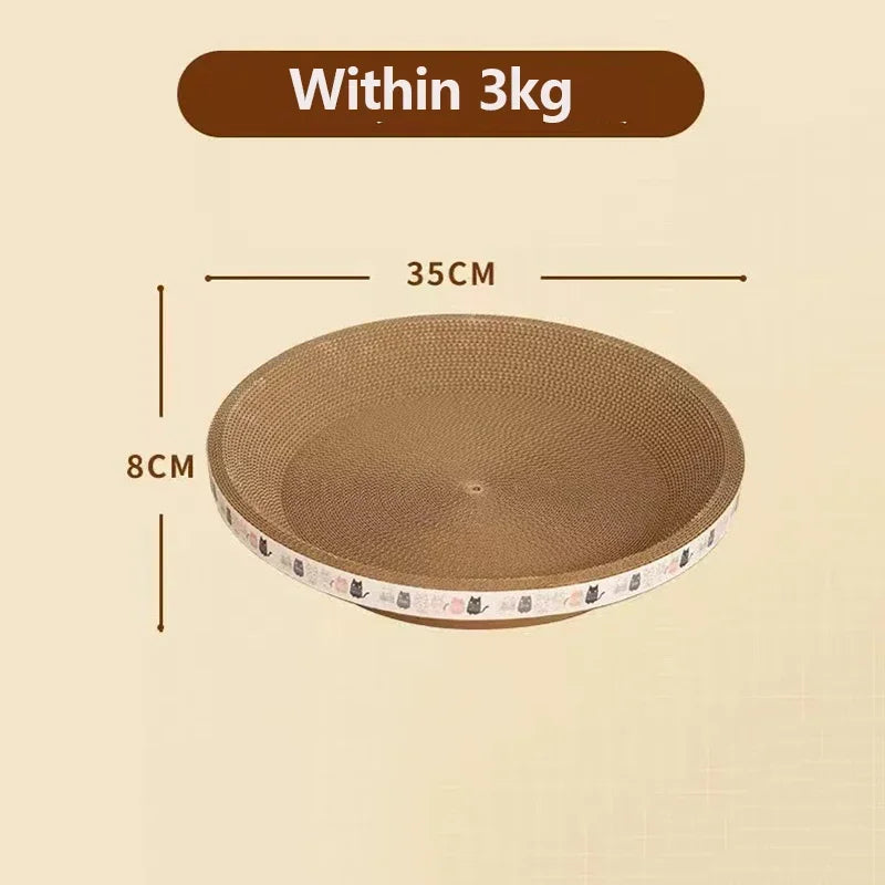Corrugated Cat Scratching Post with Catnip – Scratch-Resistant Cat Bed & Furniture Protector