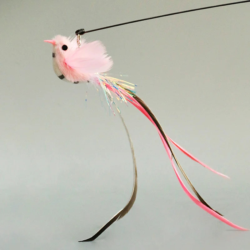Handfree Feather Cat Wand – Interactive Hunting & Exercise Toy