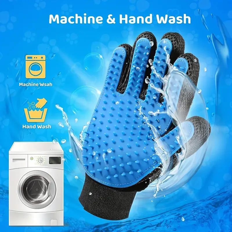 Pet Grooming Glove – Cat & Dog Hair Removal and Massage Brush