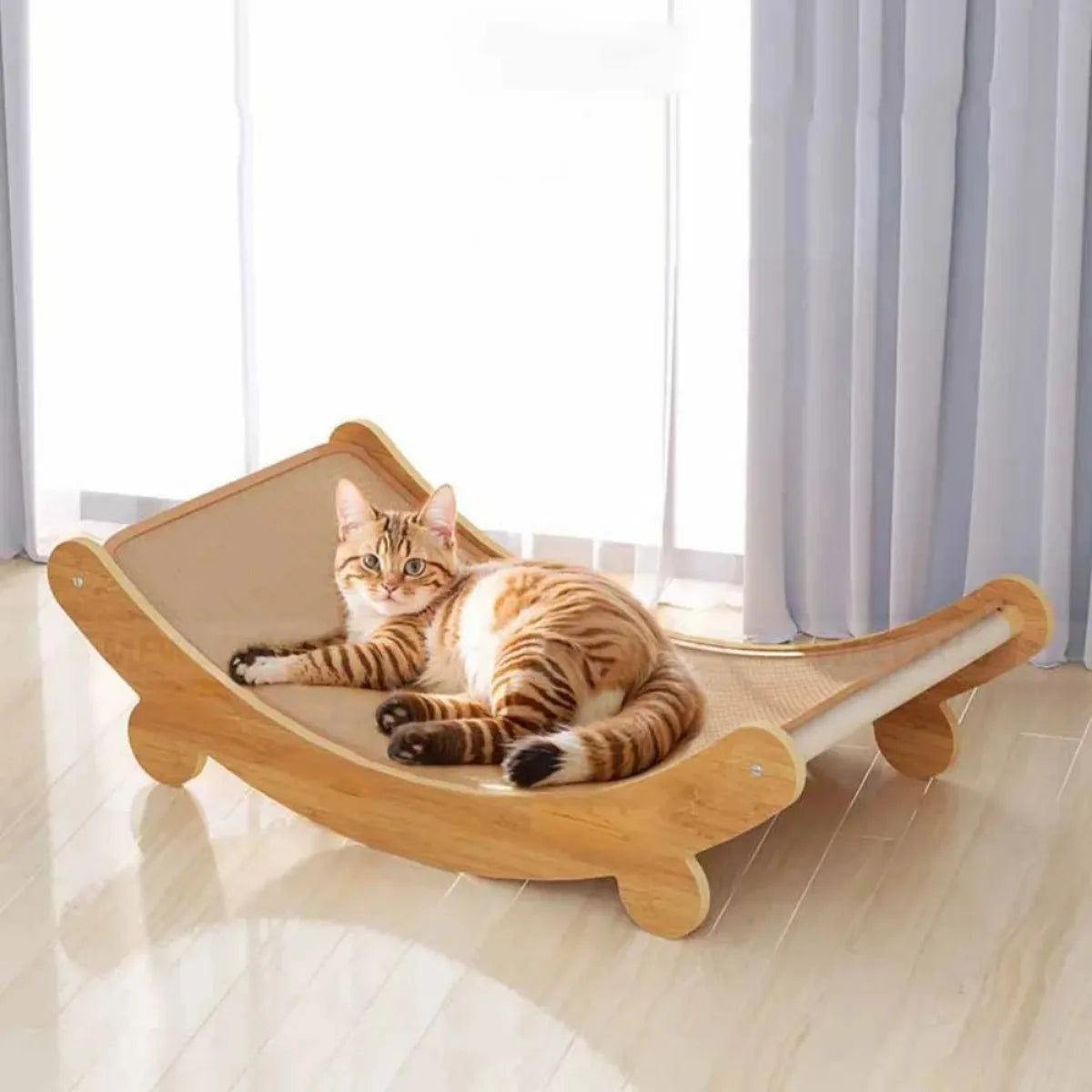 Wooden Cat Scratching Pads – Multifunctional Cat Bed & Toy