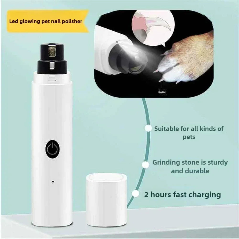 Electric Pet Nail Clipper – USB Rechargeable Nail Grinder for Dogs & Cats