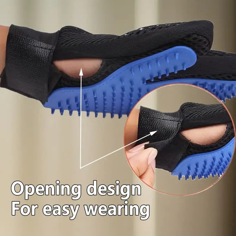 Pet Grooming Glove – Cat & Dog Hair Removal and Massage Brush