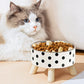 Pet Cat and Dog Bowl Polka-dot Plaid Stainless Steel Anti-slip Easy To Clean Indoor and Outdoor Pet Products Pet Supplies