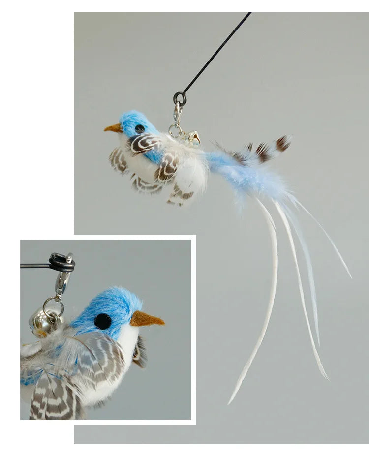 Handfree Feather Cat Wand – Interactive Hunting & Exercise Toy
