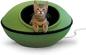 K&H Thermo-Kitty Mod Dream Pod – Heated Cat Cave Bed for Large Cats