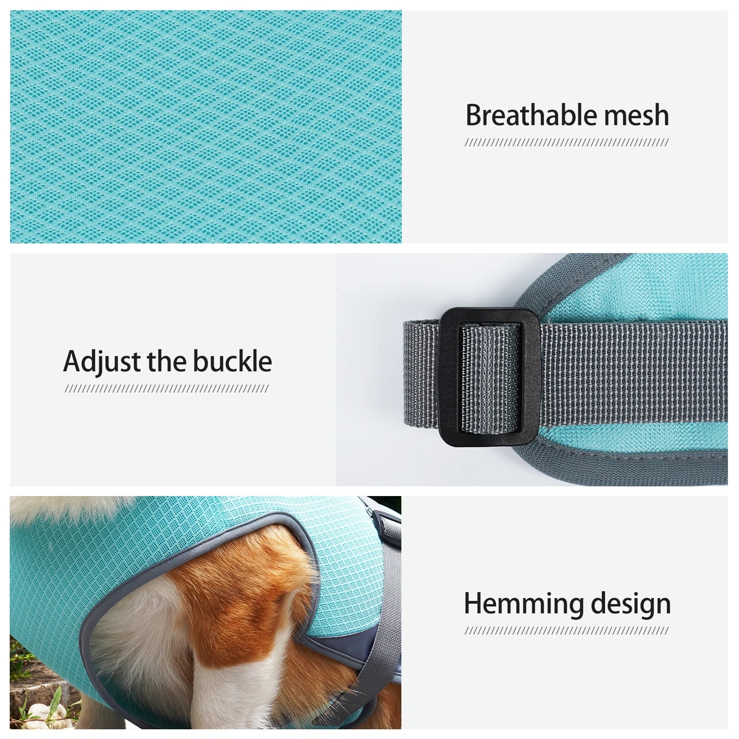 Cooling Vest - Breathable Dog Vest for Hot Summer Days - Adjustable & Lightweight Cooling Jacket with Reflective Strips