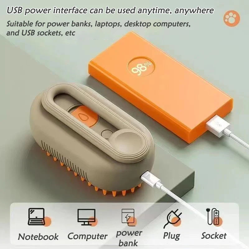 3-in-1 Pet Spray Massage Brush – Grooming Made Easy